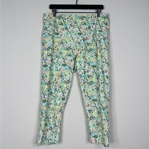 VOGO Athletica Crop Floral Leggings Size 1X Capri Style Cropped Hidden Pocket